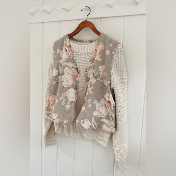 Orvis Vintage Floral Button Vest Canvas Cottagecore Layering Fall Women Medium - Picture 4 of 14